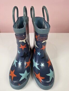 Hatley Kids Star Print Rain Boots Navy Size 8